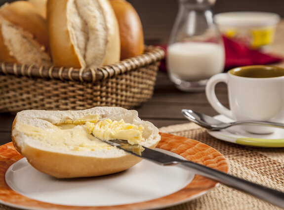 Campingstüberl & Minimarkt Breakfast at Brazil with traditional French bread, traditional bread in Brazil. 177384107